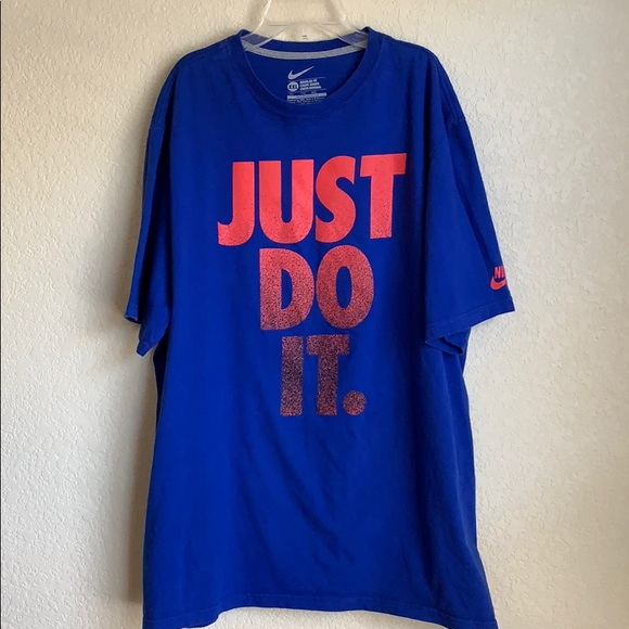 blue just do it shirt